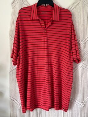 Nike Golf Striped Polo Dry Fit Shirt XL